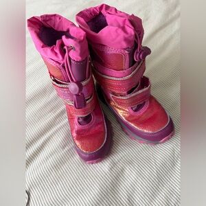 Lands End Pink Kids Winter Boots Size 13